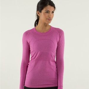 Lululemon Run: Swiftly Tech Long Sleeve
Heathered Raspberry